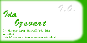 ida ozsvart business card